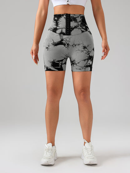 Tie Dye Button Everyday Wear Spring Summer Sports Shorts