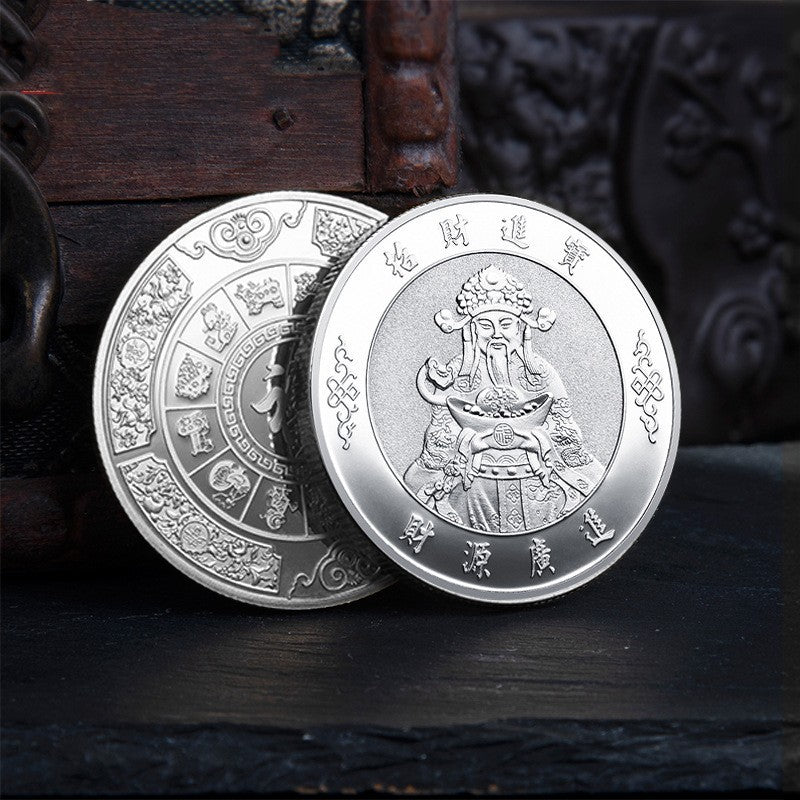 God Of Wealth Gold Coin New Year Commemorative Medal Rich