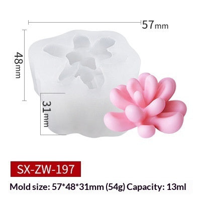 3D Succulent Silicone Candle Mold Cupcake Mold