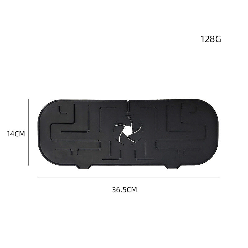 Silicone Faucet Mat Absorbent Mat Sink Splash Guard Washable Backsplash Guard For Kitchen Bathroom Faucet Water Catcher Mat