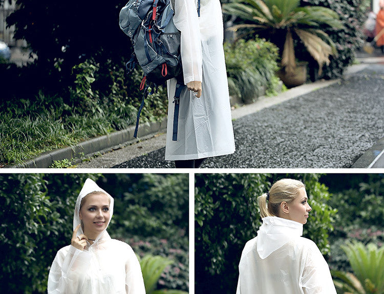 Raincoat Outdoor Transparent Windproof Rain Coat New Rainwear 7 Colors
