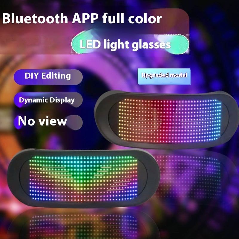 Full Color Luminous Glasses Bluetooth Full Color Dynamic Blinds Glasses Party Cheering Props