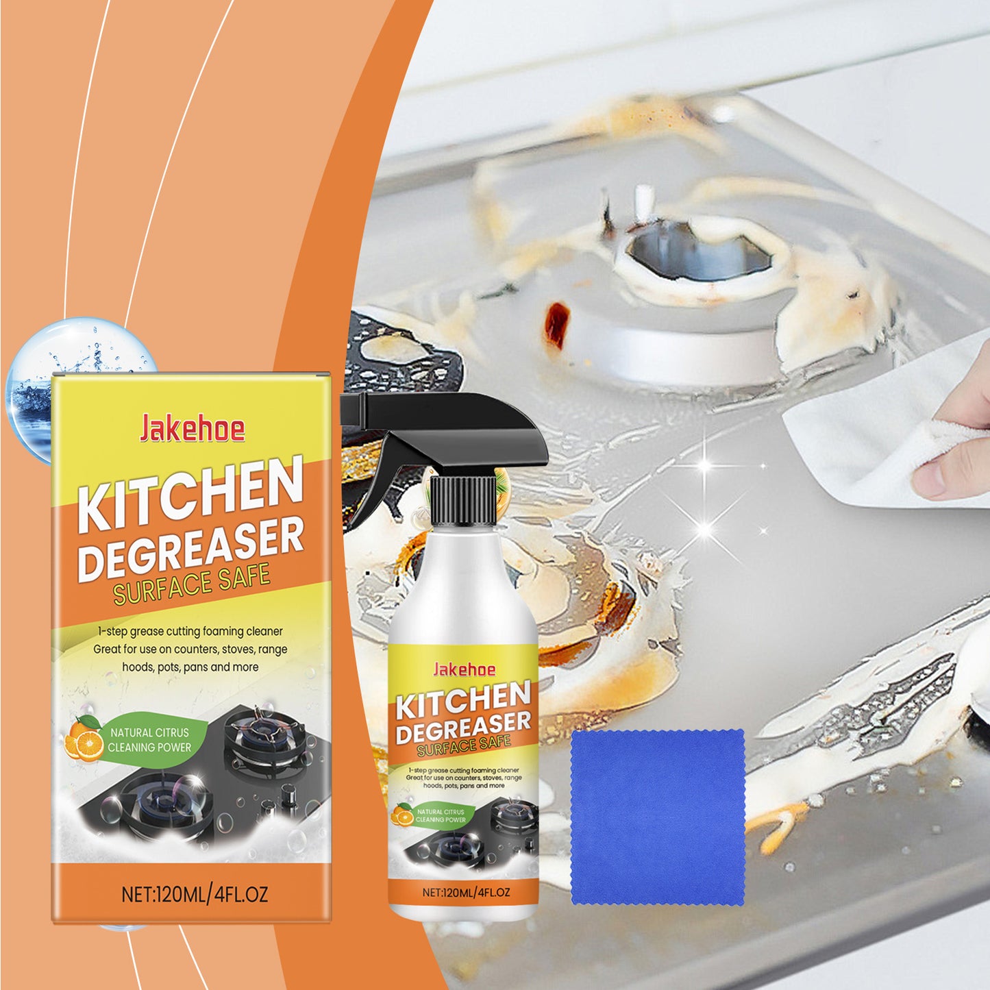 Kitchen Heavy Oil Stain Foamed Cleaner Removing Heavy Oil Stain Cleaner