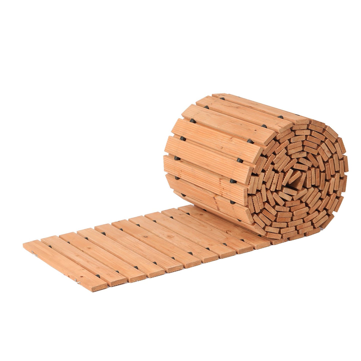 16 Ft L X 17 In W Straight Wooden Garden Pathway Roll Out Garden Walkway