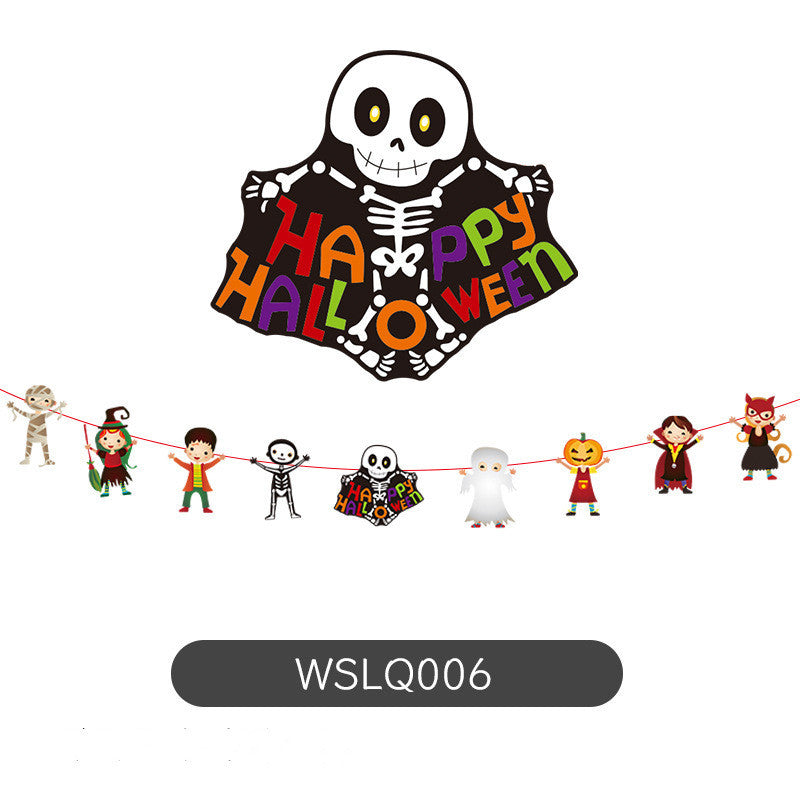 Decoration Halloween Arrangement Party Bar KTV Pull Ghost Festival Bunting Flags