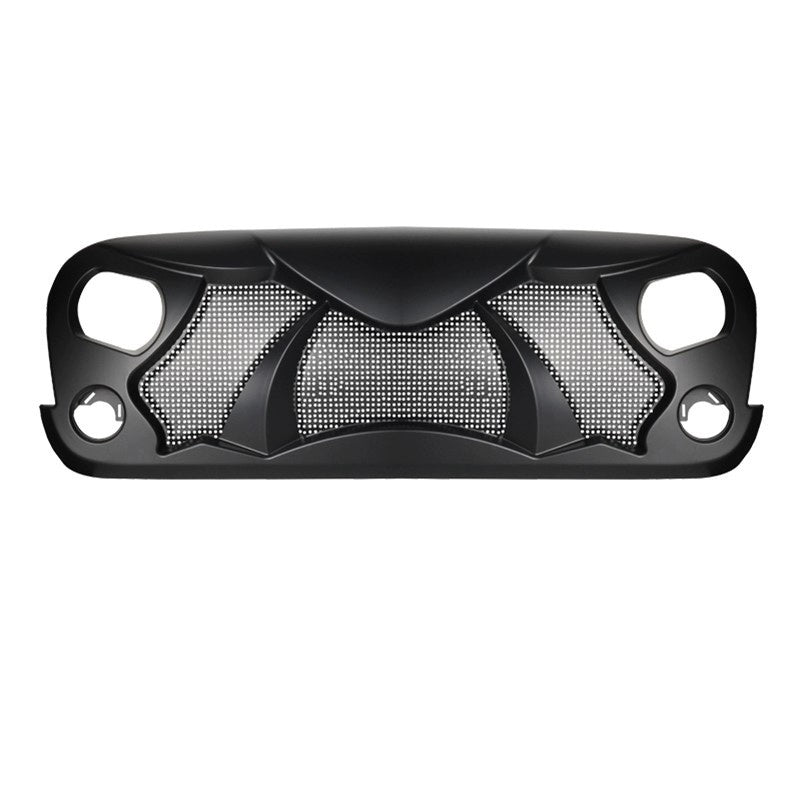 Viper Front Grille Grid Grill For 2007-2018 Je Ep Wrangler Rubicon Sahara Sport JK,JKU, Matte Black