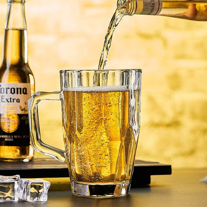 Simple Glass With Handle Household Large-capacity Tea Cup Beer Mug Bar Only Beer Steins Printable