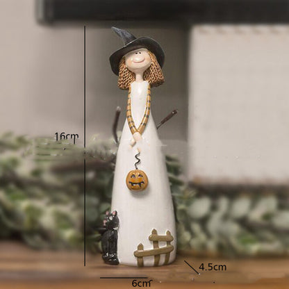 Halloween Witch Decoration Trio Resin Craft