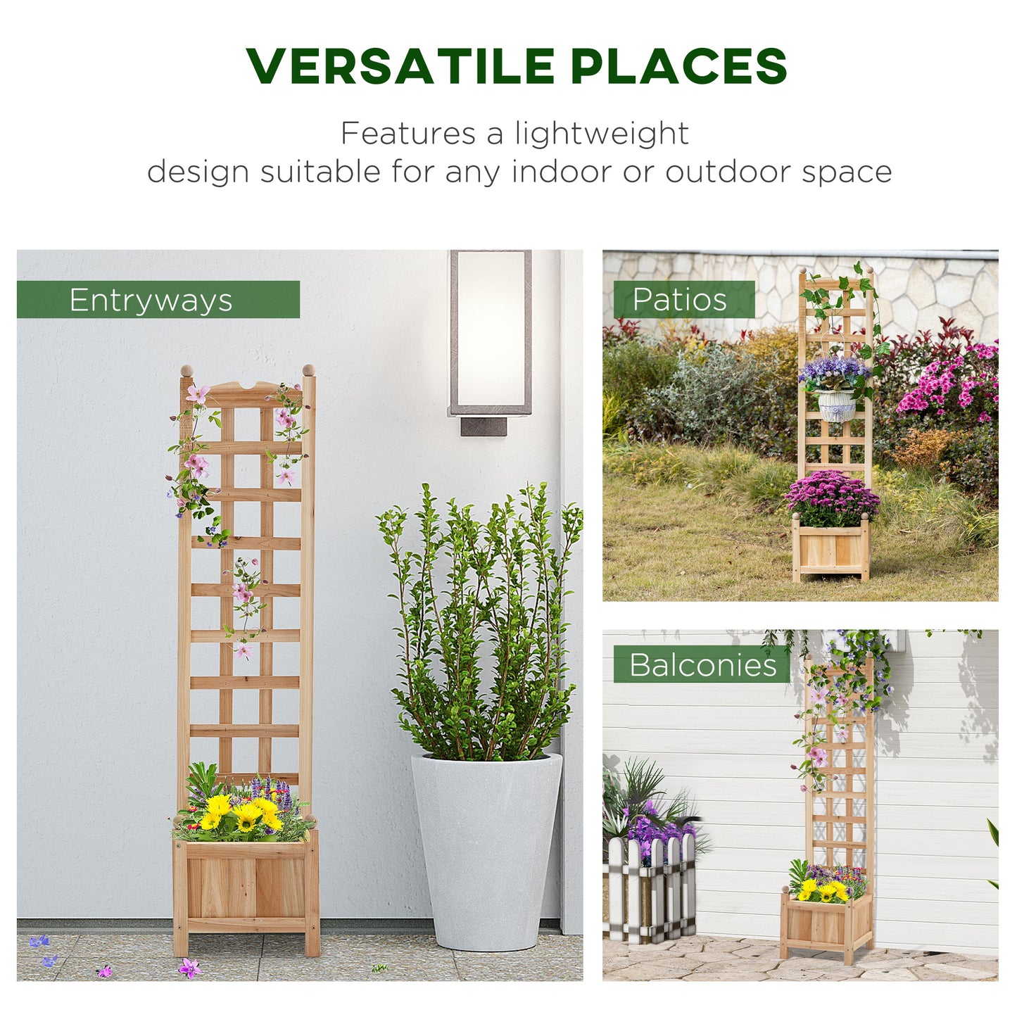 Raised Garden Bed with Trellis