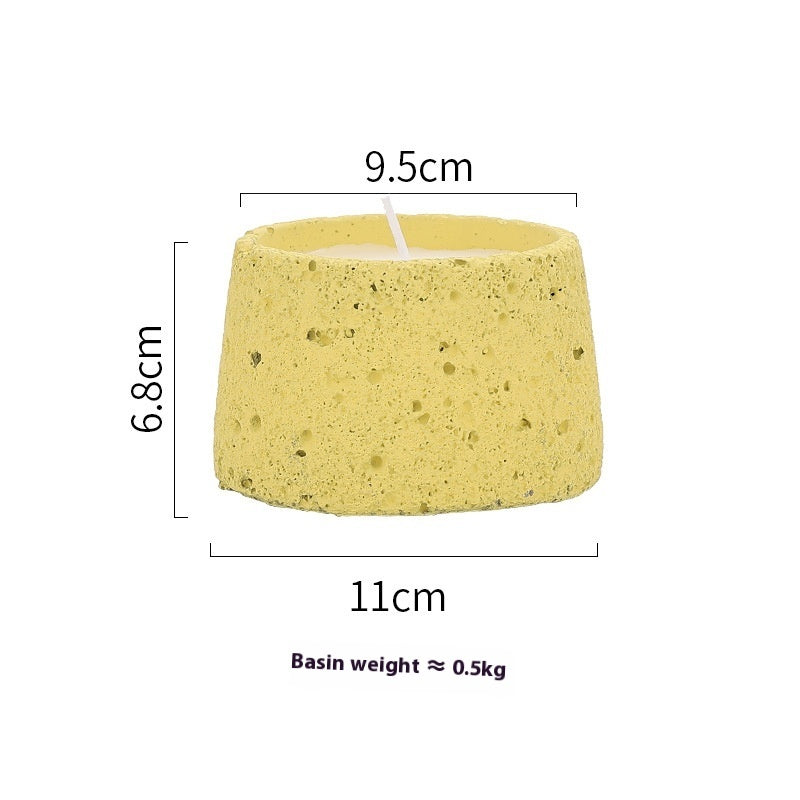 Home Decorative Crafts Candle Holder Cement Aromatherapy Candle Cup
