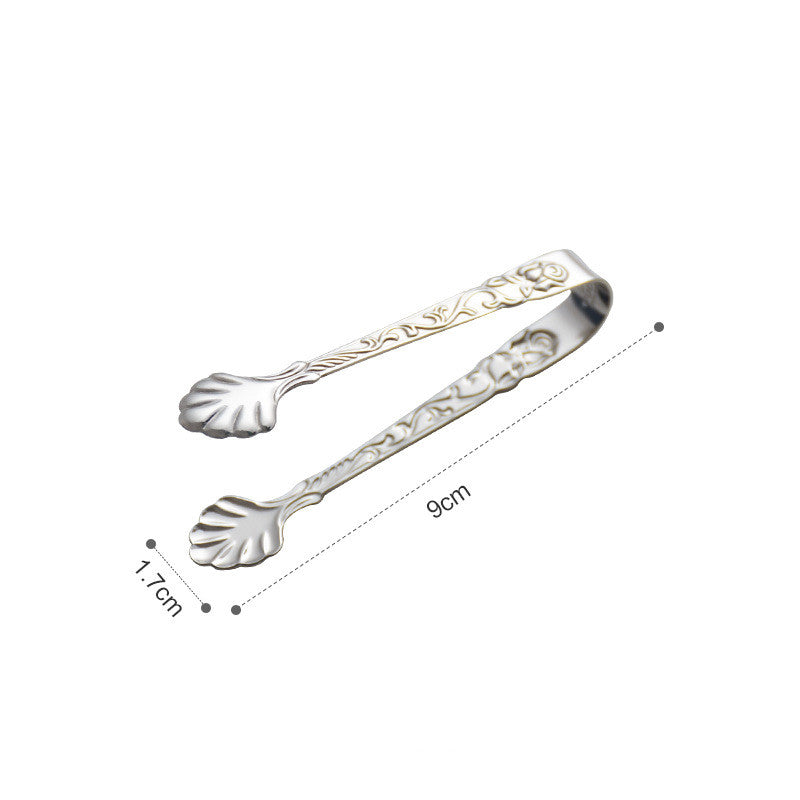 Embossed Rose Stainless Steel Ice Cube Clamp