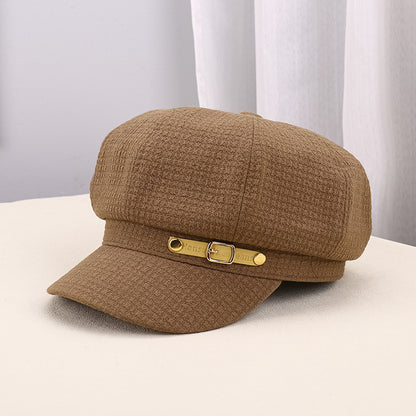 Women's Outdoor Warm Sunshade Pleated Octagonal Hat
