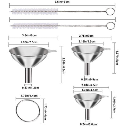 Funnel Household Stainless Steel Large Diameter Kitchen Oil Hopper Suit