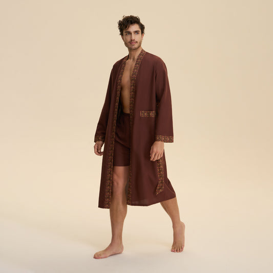 Loose Casual Middle Eastern-style Single Nightgown For Couples Long Cloud-shaped Cotton Loungewear