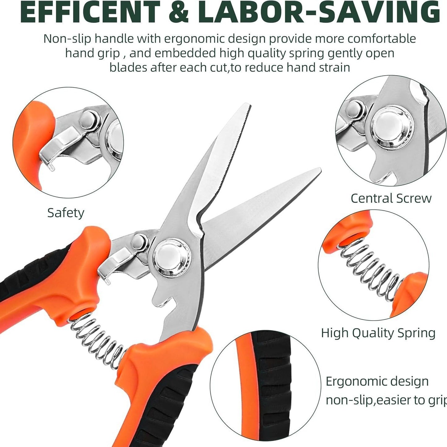 Stainless Steel Pruning Shears Gardening Tools Suit