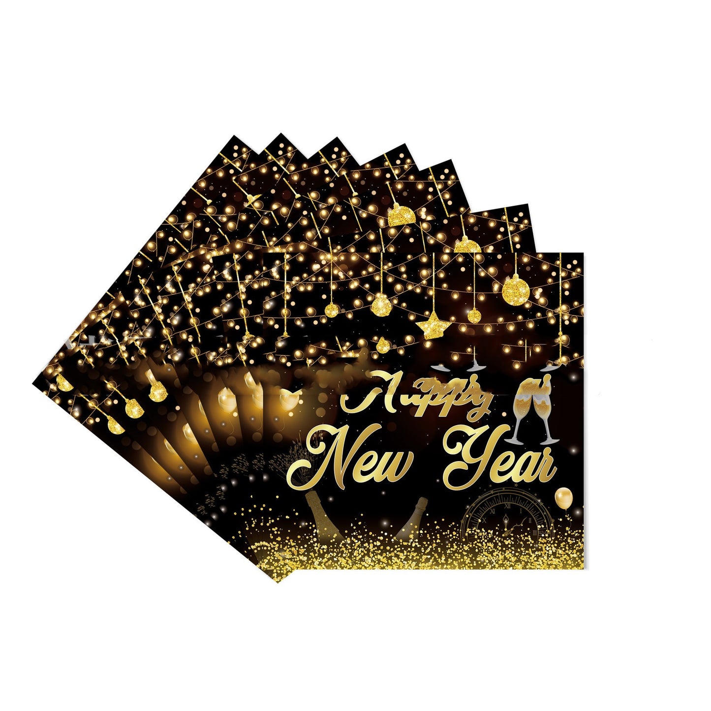 Happy New Year Tablecloth Decoration Disposable