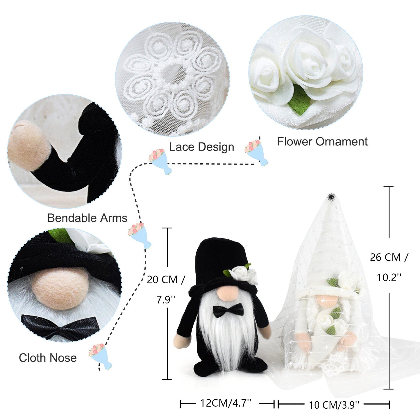 Faceless Doll Wedding Decoration Supplies Doll Ornaments
