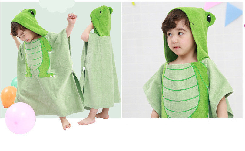 Children's Cartoon Cotton Bathrobe Frog
