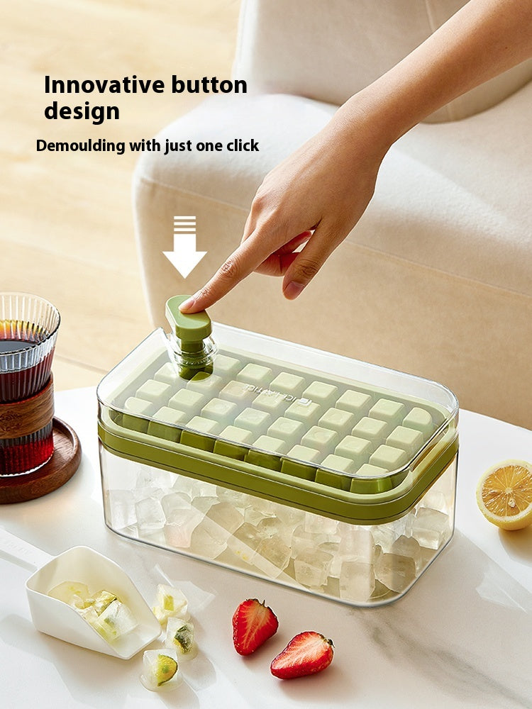 Press Ice Tray Household Refrigerator Ice Cube Box