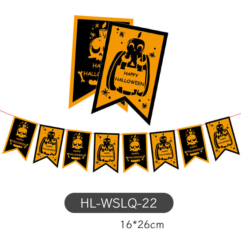 Decoration Halloween Arrangement Party Bar KTV Pull Ghost Festival Bunting Flags