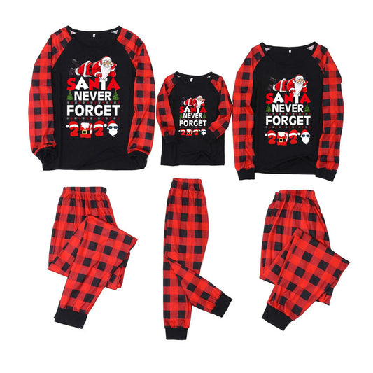 Santa Claus Print Parent-child Leisure Wear Set
