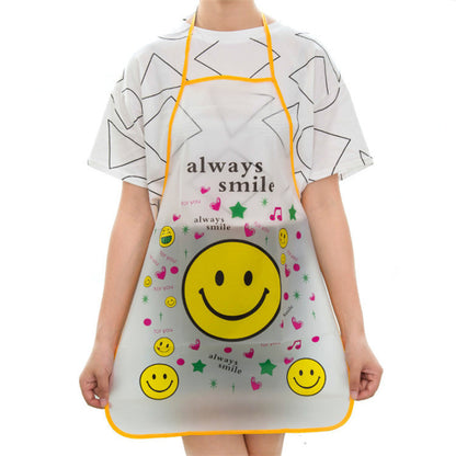 Kitchen Pvc Cute Cartoon Apron Oil-proof Waterproof