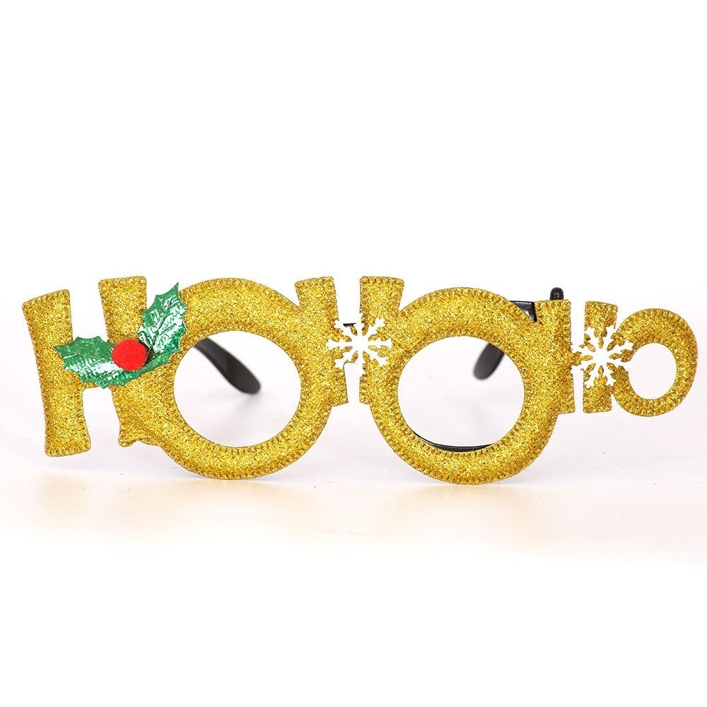 2025Golden Glasses Christmas Day Party Decoration
