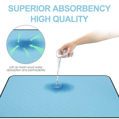Washable Dog Urine Pad, Waterproof Toilet Training Mat For Dogs, 89.5 X 59.2 Cm - 34.5 In X 23 In, Washable Urine Pad Non-Slip Diaper Pad, For Puppies And Cats, 2 Packs