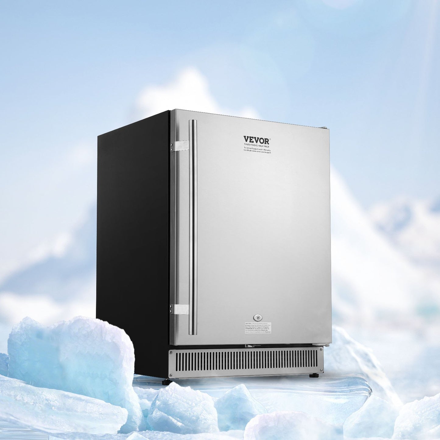 24' Outdoor Beverage Fridge Cooler 150QT Beer Refrigerator Indoor Outdoor