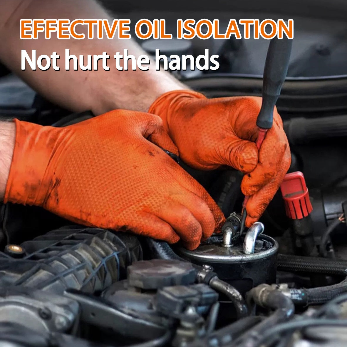 Thick Anti Slip Ding Qing Gloves In Orange