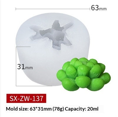 3D Succulent Silicone Candle Mold Cupcake Mold
