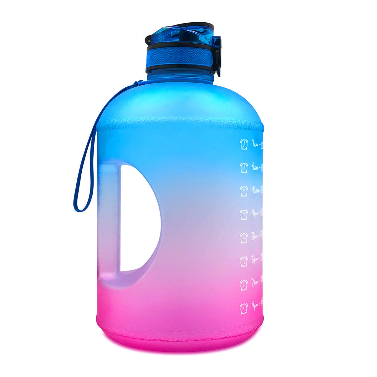 Sports Bottle Plastic Bouncing Cup Frosted Gradient Fitness Space Cup