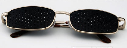 Perforated Pinhole Metal Full Frame Glasses