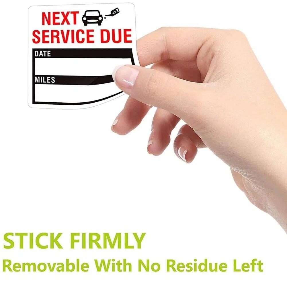300 Oil Change Service Reminder Stickers Clear Window Lite Sticker Pack US