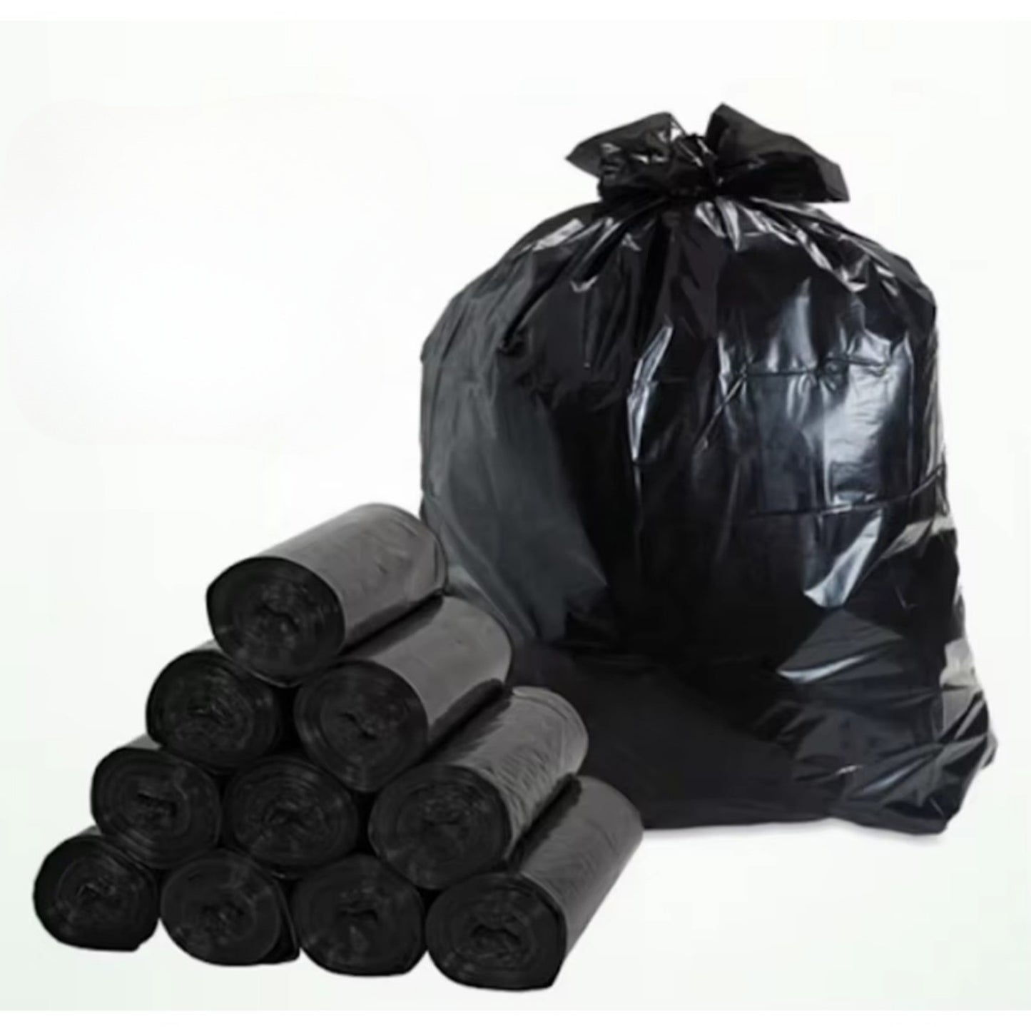 60 Lightweight 35 Gallon Stretchable Garbage Bags - Star Sealed Bottom, Black Plastic Lining, Not Available On Weekends, Banned From Amazon