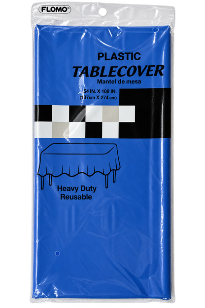 6-Piece Waterproof Plastic Table Cover, 54 × 108 Inches
