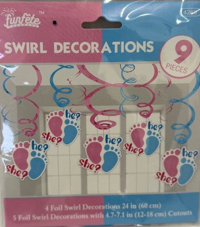 Swirl Hanging Decorations – Elegant Party Décor