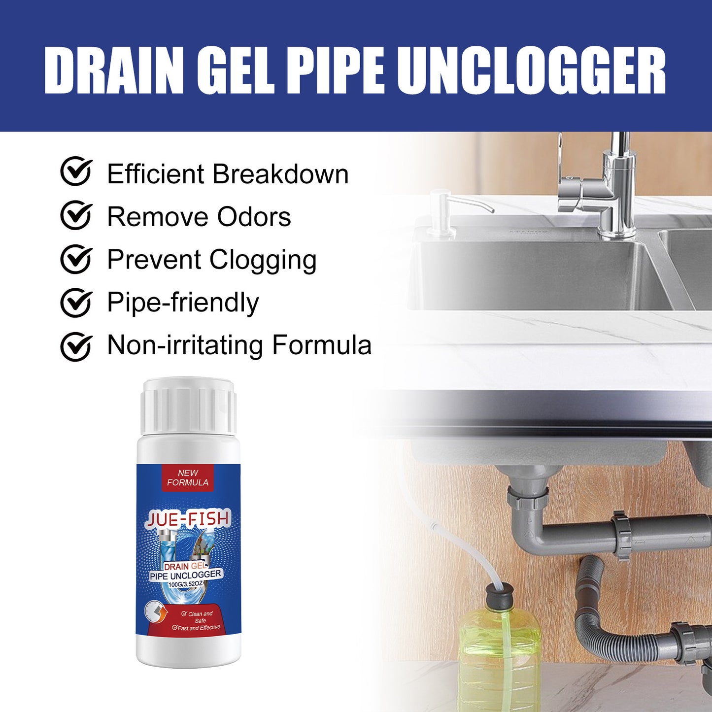 Pipe Dredge Agent Kitchen And Bathroom Sewer Pipe Odor Cleaning And Dissolution