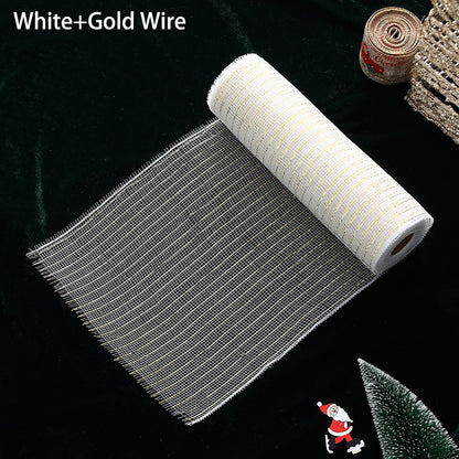 Gold And Silver Mesh Christmas Tree Glitter Mesh Roll Decoration Wedding