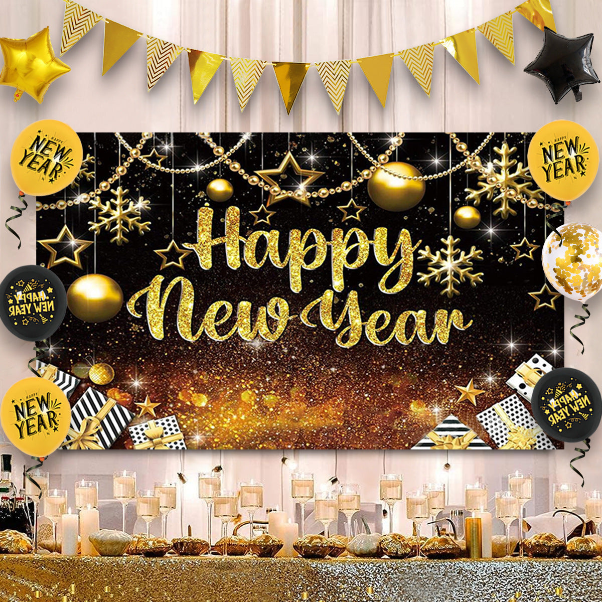 New Year Balloon Decoration 12-inch Round Latex