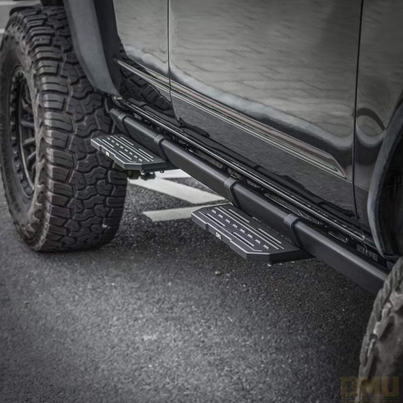 Running Board Side Step For 2021 Ford Bronco 4 Doors With OEM Rock Rails
