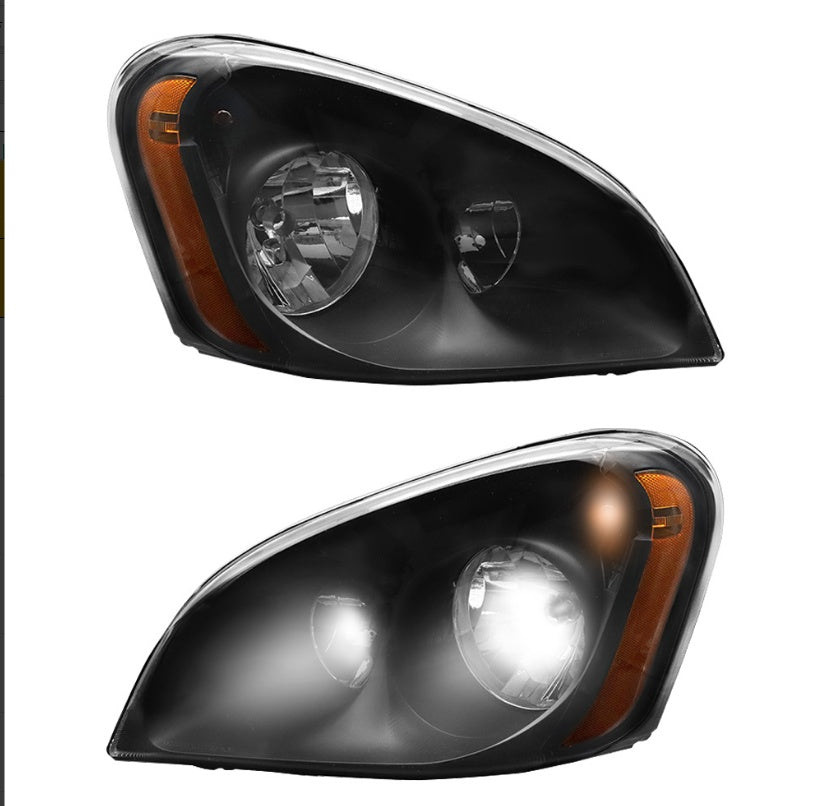 2008-2017 Freightliner Cascadia Headlights, Set-2 Pieces Left-right