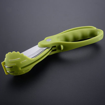 Kitchen Vegetable Salad Scissors Double Edge Serrated