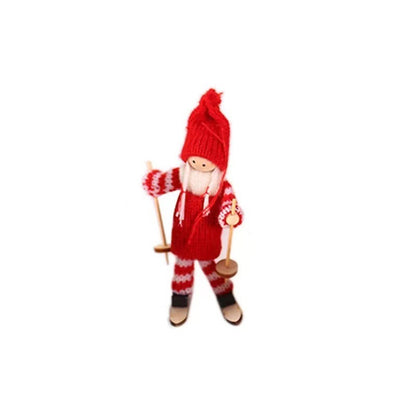 Creative Christmas Decoration Wooden Ski Doll