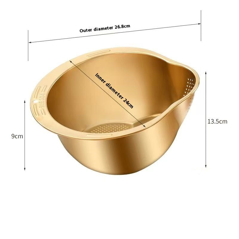 Stainless Steel Rice Washing Filter Fabulous Rice Washing Gadget Basin Kitchen Household
