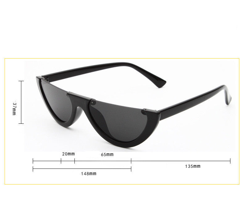 Half-rim Glasses Small Frame Party Personality