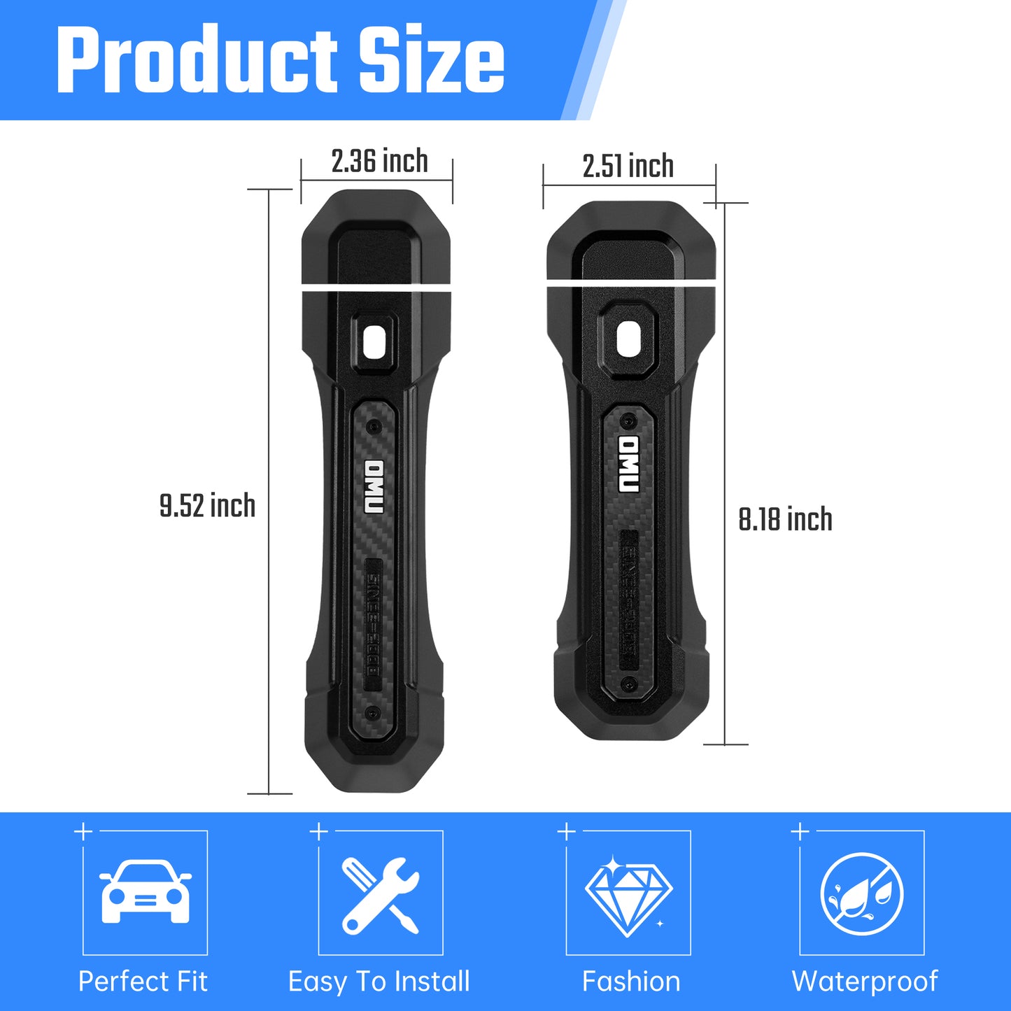 Door Handle Cover For Wrangler JL 2018 4 Doors 5 Pcs