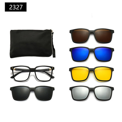 Magnetic Set Of Glasses Polarized Sunglasses Get Glasses Bag Free