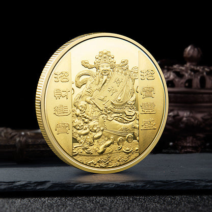 God Of Wealth Gold Coin New Year Commemorative Medal Rich