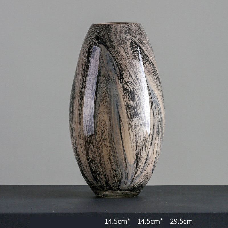 European Style Creative Glass Vase Decoration Pattern Decoration